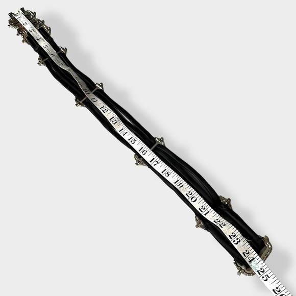 William deLillo Vintage 70s Satin Rhinestone Belt Statement Designer Couture - Picture 14 of 14